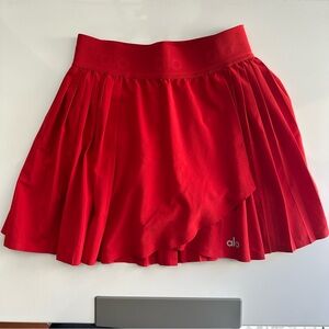 Alo Yoga red tennis skort